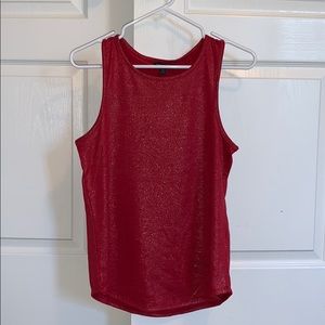 Banana Republic LuxeSpun Tank Red Size M sparkly